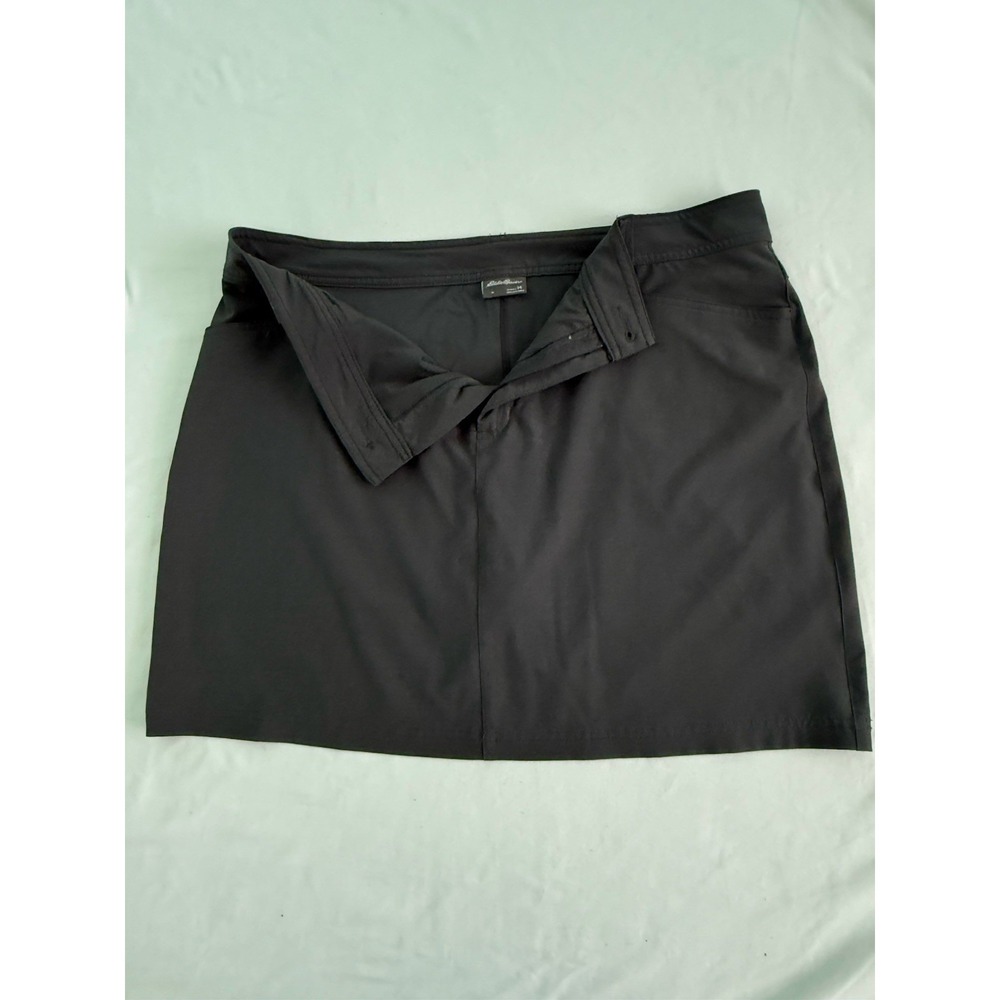 Gulf Skort Eddie Bauer Wicking 4 Mesh Pockets Stretch Grey Comfortable Logo